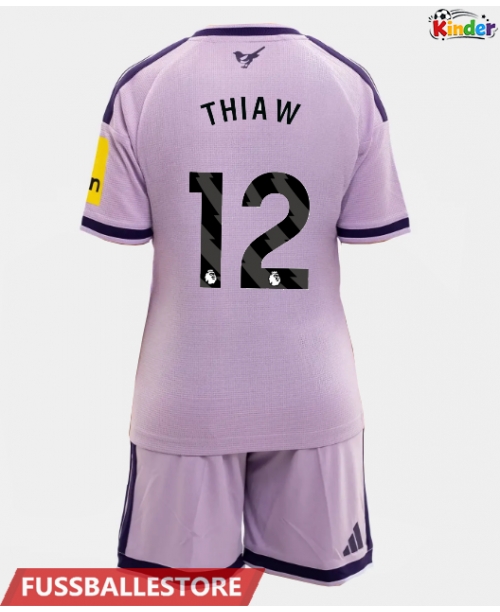 Günstige Newcastle United Malick Thiaw #12 3rd trikot Kinder 2026-27 Kurzarm (+ Kurze Hosen)